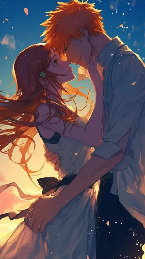 【ICHIGO x ORIHIME】 ⁀➷ Wallpaper ✪ Ichigo Kurosaki And Orihime, Orihime Wallpaper, Orihime X Ichigo, Ichigo Orihime, Bleach Ships, Ichigo X Orihime, Bleach Orihime, Ichigo And Orihime, Bleach Couples