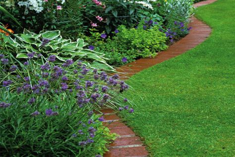 Brick Border Edging Brick Border Edging, Recycled Garden Edging, Yard Edging, Grass Edging, Brick Border, Brick Garden Edging, Brick Edging, Brick Garden, Deck Designs Backyard