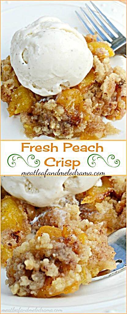 Fresh Peach Crisp, Summer Desserts Easy Healthy, Peach Crisp Recipe, Crisp Desserts, Easy Summer Dessert, Canning Peaches, Bun Cake, Peach Preserves, Healthy Summer Desserts