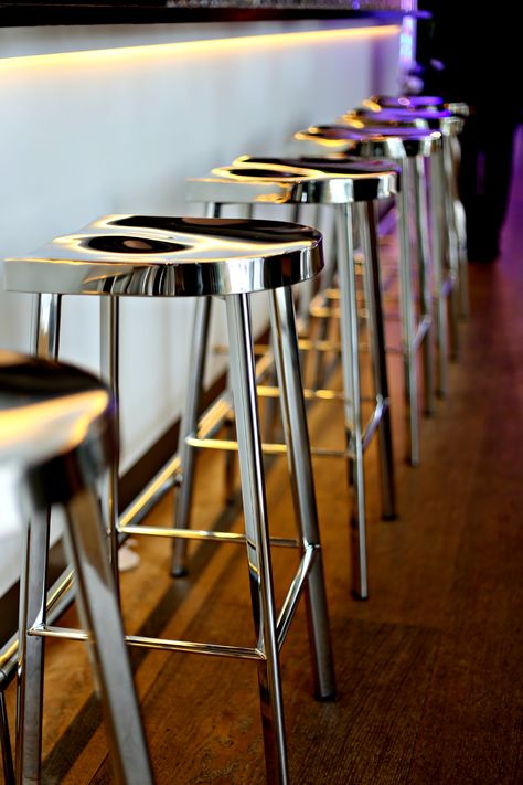 Bohemian Chrome Bar Stools Bohemian Pictures, Chrome Bar Stools, Designer Bar Stools, Chrome Material, Bar Chair, A Mirror, Beautiful Furniture, Chrome Nails, Bar Chairs