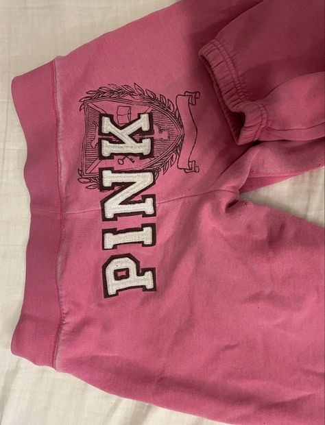 ♡ ‘vintage’ victoria secret ‘university of pink’ joggers in pink ♡ Vintage Vs Pink, Vintage Victoria Secret, Fashion Angels, Pink Joggers, Digital Closet, Pink Y2k, Coachella Outfit, Thrift Finds, Victoria Secret Fashion