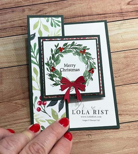 Stampin Up Karten, Cottage Wreath, Christmas Favors, Stampin Up Christmas Cards, Stampin Up Christmas, Merry Christmas Card, Fancy Fold Cards, Christmas Cards To Make, Stamping Up Cards