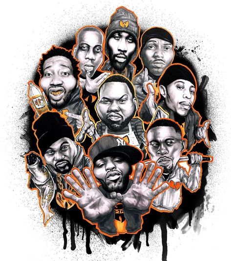 Wutang Clan Wallpaper, Wu Tang Art, Musical Drawings, Snoop Dogg Music, Rap Tattoo, Joker Animated, Wu Tang Clan Logo, Wutang Clan, Tupac Art