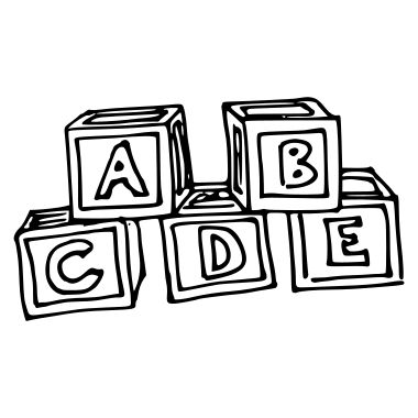 Blocks Blocks Tattoo, Wooden Blocks Toys, Alphabet Blocks, Cool Lettering, A B C D, Toy Blocks, Vector Drawing, Tattoo Stencils, A B C