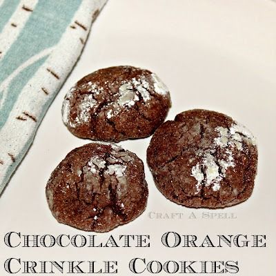 Craft A Spell: Chocolate Orange Crinkle Cookies Orange Crinkle Cookies, Orange Rind, Food Network Magazine, Crinkle Cookies, Unsweetened Chocolate, Grand Marnier, Chocolate Orange, Confectioners Sugar, Baking Sheets