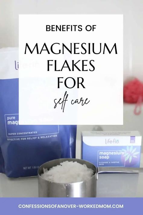 Ancient Minerals Magnesium Bath Flakes, How To Use Magnesium Flakes, Magnesium Chloride Flakes, Magnesium Soak Benefits, Magnesium Flakes Benefits, Magnesium Flakes Recipes, Magnesium Bath Benefits, Magnesium Bath Soak Recipe, Magnesium Flakes Bath Soak