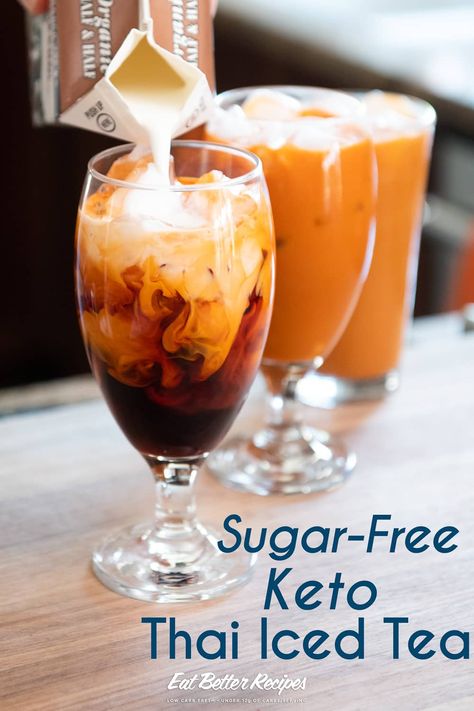 Keto Thai Iced Tea, Keto Iced Tea Recipes, Healthy Thai Tea Recipe, Keto Tea Recipes, Thai Tea Recipe, Thai Iced Tea Recipe, Thai Tea Recipes, Tea Uses, Vibe Party