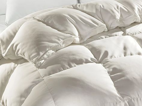 The Clean Bedroom Manhattan Goose Down Comforter | Down Comforters Cloud Bed, Flannel Bed Sheets, Beige Bed Linen, Bedding Queen, Soft Bed Sheets, Queen Size Sheets, Luxury Bed Sheets, Down Comforters, White Linen Bedding