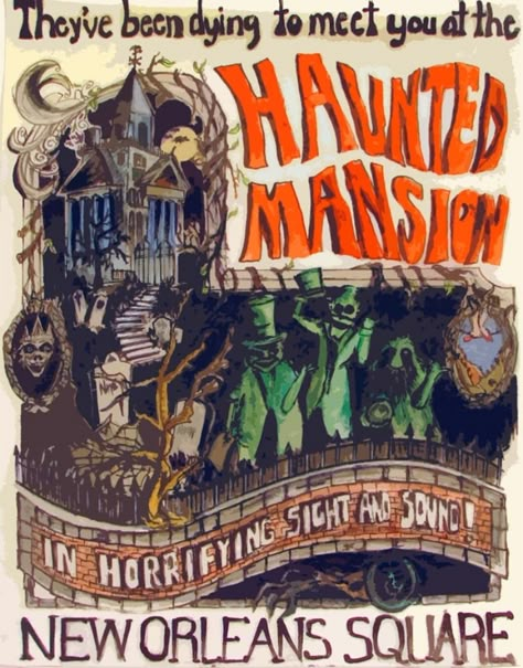 Haunted Mansion Haunted Mansion Poster, Disneyland Wallpaper, Disneyland Poster, Creepy Disney, Haunted Mansion Disney, Haunted Mansion Halloween, Phantom Manor, Welcome Foolish Mortals, Haunted Mansion Disneyland