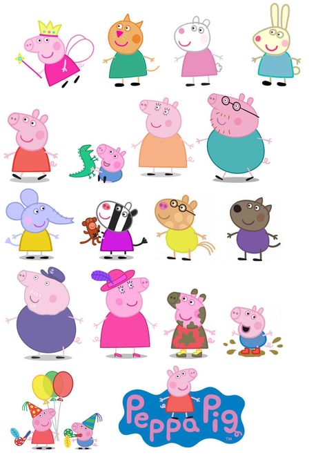 Peppa Pig 1st Birthday, Pig Birthday Party Decorations, Peppa Pig Drawing, Peppa Pig Imagenes, George Pig Party, Peppa Pig Teddy, Peppa Pig Birthday Party Decorations, Greta Gris, Peppa Pig Birthday Cake