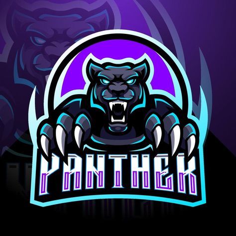 Panther esport mascot logo design Pantera Logo, Panther Mascot, Cheetah Logo, Sunset Logo, Mascot Logo Design, Logo Youtube, Panther Logo, Logo Game, Logo Animal