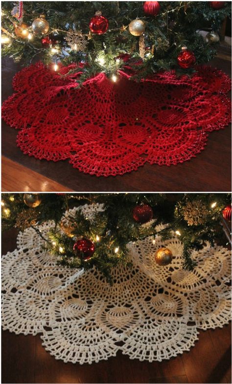 Christmas Tree Skirt Patterns, Crochet Christmas Tree Skirt, Christmas Tree Skirt Crochet Pattern, Crocheted Christmas Tree, Crochet Tree Skirt, Christmas Tree Skirts Patterns, Crochet Christmas Tree, Tree Skirt Pattern, Crocheted Christmas