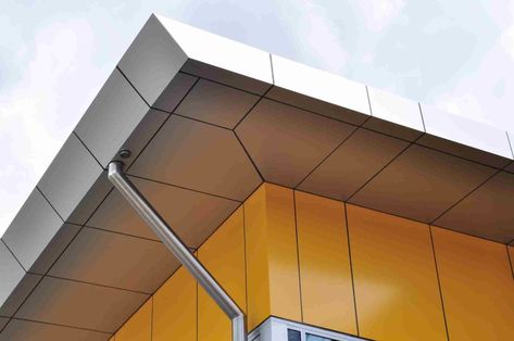 Aluminum Composite Panel (ACP) – Spartan Signs Philippines Alucobond Cladding, Fall Of Berlin Wall, Exterior Wall Cladding, Wall Cladding Panels, Cladding Design, Metal Cladding, Cladding Panels, Pvc Wall, Metal Panels