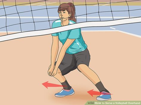 3 Ways to Serve a Volleyball Overhand - wikiHow Volleyball Dig, Volleyball Serve, Volleyball Party, Basketball Cheers, Volleyball Practice, Softball Catcher, Volleyball Tips, Volleyball Workouts, Volleyball Training