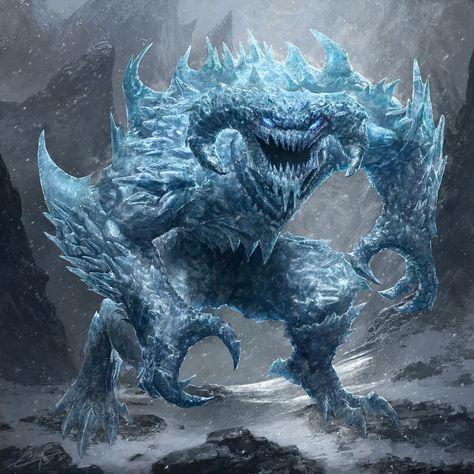 Ice Monster, Eduardo Domínguez EDSFOX on ArtStation at https://www.artstation.com/artwork/YKX13V Ice Monster, Fantasy Creatures Art, Creatures Art, Creature Concept, Monster Art, The Cosmos, Creature Art, Fantasy Creatures, Character Concept