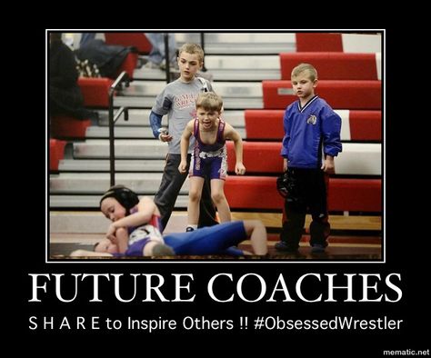 Future Wrestling Coaches @WrestlingIsLife #TinCanApparel Wrestling Centerpieces, Wrestling Motivation, College Wrestling, Funny Wrestling, Youth Wrestling, Wrestling Memes, Wrestling Quotes, Wrestling Coach, Coaches Wife