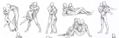 Couple Poses Drawing, Drawing Couple Poses, Couple Drawing, Couple Poses Reference, Poses References, Body Drawing, Couple Drawings, Art Poses, Drawing Tutorials