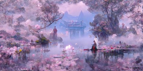 Active Wallpaper, Chinese Background, Dreamy Artwork, Cute Laptop Wallpaper, Desktop Wallpaper Art, Cute Desktop Wallpaper, Chinese Landscape, Flower Background Wallpaper, Aesthetic Desktop Wallpaper