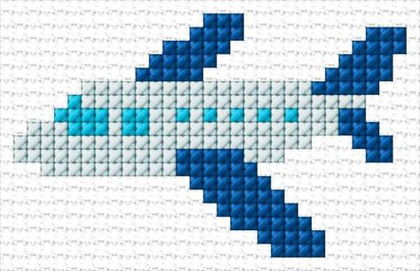 Plane Cross Stitch Pattern, Plane Cross Stitch, Airplane Cross Stitch Pattern, Count Cross Stitch Patterns, Baby Boy Knitting Patterns, Tiny Cross Stitch, Baby Cross Stitch Patterns, Cross Stitch For Kids, Pola Kristik