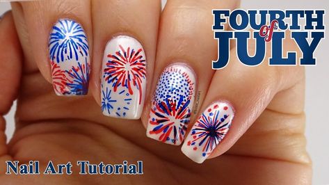 The Top Summer Nails Ideas and Trends for 2023 | Summer Nails Spring Nails Simple, Nail Inspo Spring, Firework Nail Art, Firework Nails, Fourth Of July Nails, Nail Looks, Nail Stamper, 4th Of July Nails, Blue Nail Art