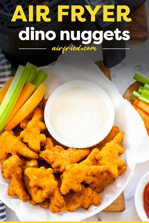 Air Fryer Dino Nuggets Dino Nuggets Air Fryer, Tofu Nuggets Air Fryer, Canned Chicken Nuggets Air Fryer, Chicken Nuggets Air Fryer Canned Chicken, Naked Chicken Nuggets Air Fryer, Chick Fil A Nuggets, Favorite Dips, Perfect Lunch, Snacks To Make