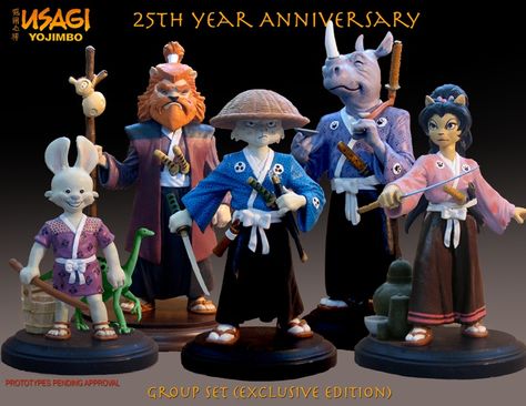 Usagi Yojimbo statues Tmnt Games, Miyamoto Usagi, Usagi Chronicles, Tmnt Characters, Usagi Yojimbo, Dc Comics Wallpaper, Kid N Teenagers, Different Angles, Game Concept Art