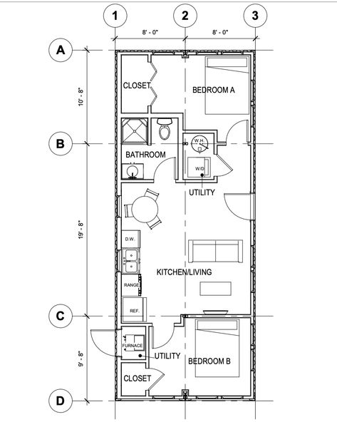 Photo 11 of 19 in 9 Shipping Container Home Floor Plans That Maximize Space - Dwell Shipping Container Home Floor Plans, Container Home Floor Plans, Modular Home Builders, Sea Container Homes, Small Floor Plans, Container Conversions, Storage Container Homes, Shipping Container Home Designs, Container Cabin