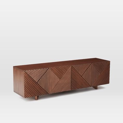 Rosanna Ceravolo Media Console | west elm Reclaimed Wood Media Console, Mid Century Media Console, Wood Media Console, Modern Media Console, Sideboard Modern, Oversized Furniture, Oak Panels, Lounge Decor, Room Planning