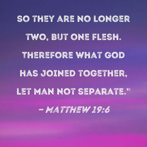 No Longer Two But One, What God Has Joined Together, Matthew 19 6, Proverbs 2, Lord Of Hosts, Bible Teachings, Love Phrases, Powerful Quotes, The Covenant