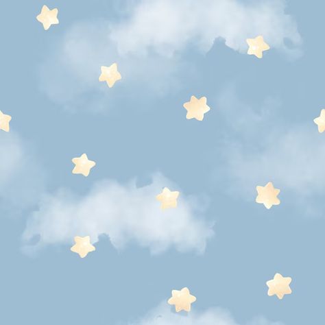 Blue star cloud wallpaper Blue Yellow Aesthetic Pastel, Blue Yellow Bedrooms, Doll Oc, Small Character, Blue Vibes, Yellow Aesthetic Pastel, Yellow Cloud, Pottery Patterns, Blue Aesthetic Pastel