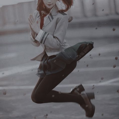 Uraraka Cosplay, League Of Heroes, Academia Aesthetics, Ochaco Uraraka, Mha Cosplay, Alien Queen, Tomura Shigaraki, Female Reference, Class 1 A