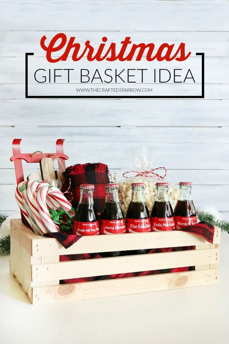 Coca Cola Gifts, Christmas Gift Baskets Diy, Kids Gift Baskets, Coca Cola Christmas, Arts And Crafts For Teens, Christmas Tags Printable, Free Printable Tags, Cheap Christmas Gifts, Diy Gift Baskets