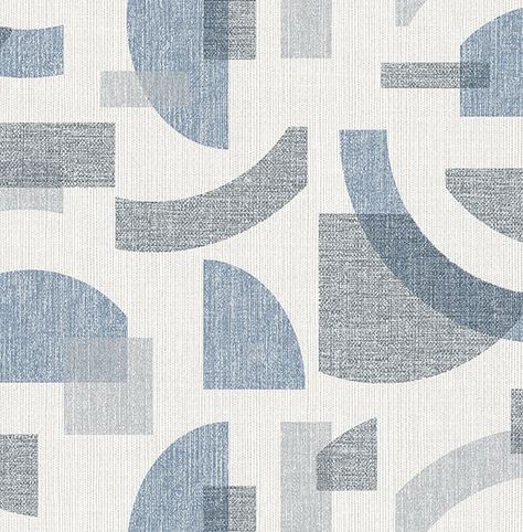 Fulton Blue Shapes Wallpaper Shapes Wallpaper, Washable Wallpaper, A Street Prints, Wallpaper For Sale, Paper Wallpaper, Modern Wallpaper, Geometric Wallpaper, Burke Decor, Wallpaper Samples