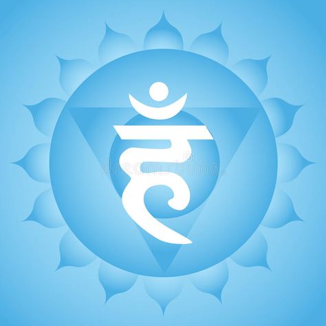 Throat chakra. Vishuddha throat chakra symbol on blue background #Sponsored , #paid, #SPONSORED, #chakra, #blue, #background, #Vishuddha Throat Chakra Symbol, Chakra Painting, Reiki Massage, Fish Pose, Juhi Chawla, Camel Pose, Chakra Symbols, Chakra Art, Mandala Vector