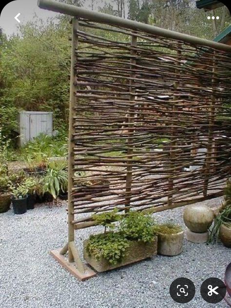 Wattle Fencing, Backyard Privacy Screen, Privacy Fence Designs, Patio Privacy, Cheap Backyard, Outdoor Screens, Backyard Privacy, Garden Screening, Bamboo Fence