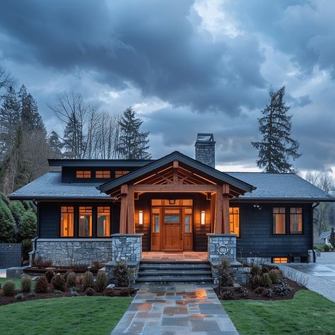 Craftsman Style Homes Exterior, Modern Craftsman House Exterior, Craftsman Style Floor Plans, Modern Craftsman Style Homes, America House, Modern Craftsman House, Craftsman House Exterior, Modern Ranch Style Homes, Craftsman House Designs