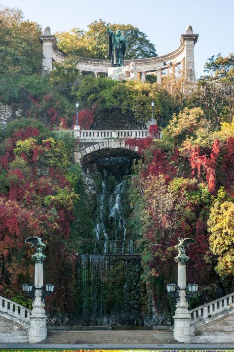 Waterfall entrance to the Citadel at Budapest. Pictures do not do this spot justice! Gellert Hill Budapest, Budapest Pictures, Waterfall Entrance, Hungary Budapest, Hungary Travel, Budapest Travel, The Citadel, River Cruise, Voyage Europe