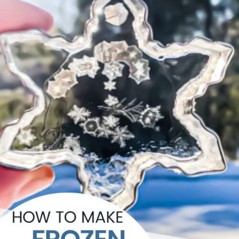 Frozen Ice Bubble Snowflakes - Winter Science Activities - Natural Beach Living Ice Suncatchers, Freezing Bubbles, Snow Science, Frozen Activities, Frozen Bubble, Winter Science Activities, Kitchen Science Experiments, Winter Science Experiments, Frozen Bubbles