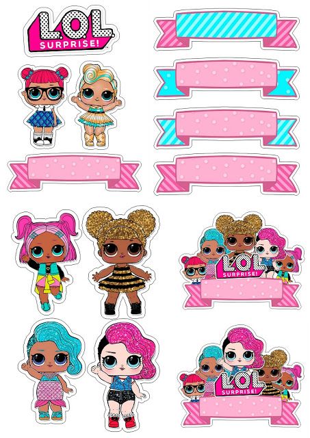 Lol Surprise Cake Topper Free Printable, Lol Surprise Printable Stickers, Lol Printables Free Cake Toppers, Lol Surprise Free Printables, Lol Dolls Printables Free, Lol Birthday Cake Toppers, Free Printable Lol Suprise, Lol Dolls Cake Topper, Free Lol Surprise Doll Printables