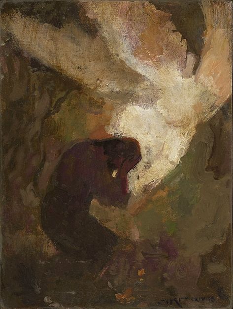 Gethsemane from the collection of J. Kirk Richards | Artwork Archive Religious Guilt Art, Painting Of God, Abstract Christian Art, J Kirk Richards, Contemporary Christian Art, Biblical Artwork, Biblical Paintings, Garden Of Gethsemane, Pictures Of Christ