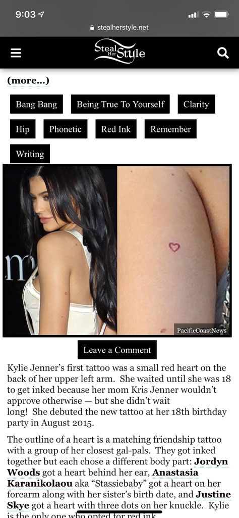 Upper Arms, Kris Jenner, Red Ink, Tattoo Design Drawings, First Tattoo, Be True To Yourself, Heart Tattoo, Kylie Jenner, Her Style