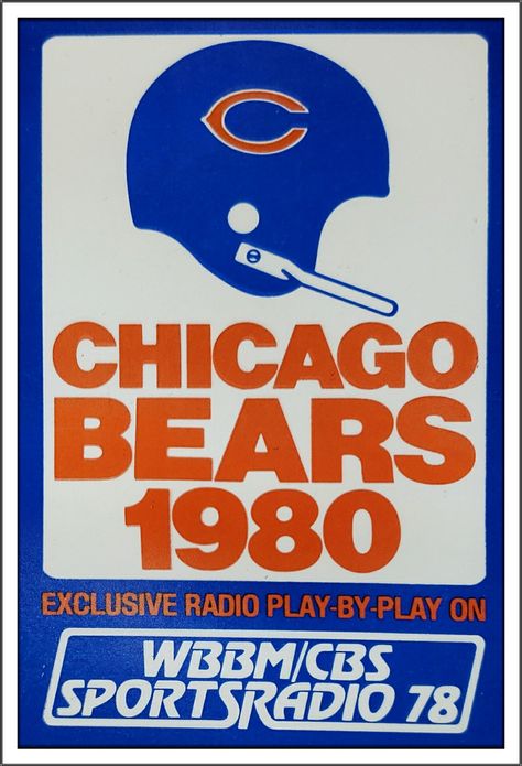 Chicago Bears Aesthetic, Football Graphic Design, Chicago Bears Wallpaper, Priscilla Barnes, Vintage Chicago Bears, Frozen Tundra, Football Schedule, Chicago Bears Football, Radio Play