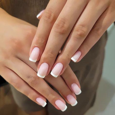 Simple French Manicure, Manicure Design Ideas, Bridal Nails French, Best French Manicure, Square Oval Nails, French Manicure Nail Designs, Gel French Manicure, Unghie Nail Art, Wedding Nails French