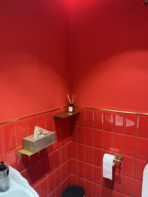 Pink Salon, Red Bathroom, Red, Pink