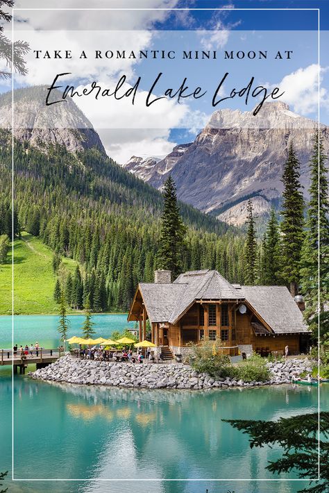 Looking for the perfect honeymoon or mini moon destination? Emerald Lake Lodge may be the spot for you and your significant other!   Find out why you should plan your adventure-packed romantic getaway at this British Columbia resort. Canada Honeymoon, Honeymoon Usa, Emerald Lake Lodge, Honeymoon Inspiration, Honeymoon Locations, Romantic Honeymoon Destinations, Honeymoon Places, Dream Honeymoon, Best Honeymoon Destinations