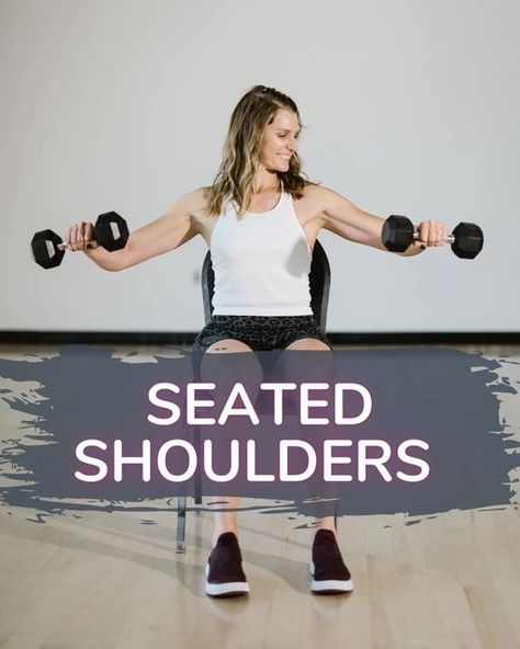 Seated Weight Workouts, Seated Arm Workout Weights, Seated Arm Workout, Upper Arm Exercises, Home Workout Ideas, Arm Workouts, Lifting Workouts, Hit Different, Chair Exercises