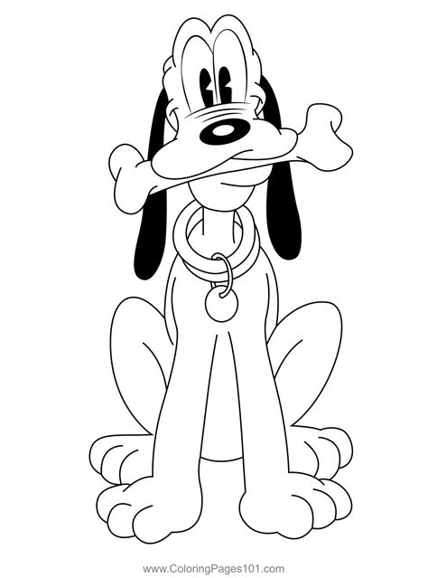 Nice Dog Coloring Page Goofy Coloring Pages Free Printable, Disney Coloring Pages Printables, Coloring Pages Disney, Free Disney Coloring Pages, Mickey Coloring Pages, Disney Coloring Sheets, Pluto Disney, Cute Disney Characters, Disney Character Drawing