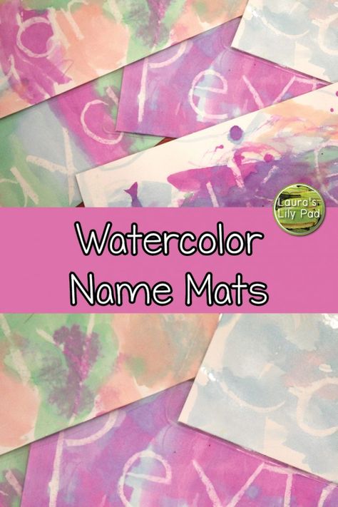 Preschool First Week, Watercolor Name, Name Activities Preschool, All About Me Preschool Theme, Me Preschool Theme, All About Me Crafts, Prek Activities, Preschool First Day, Prek Crafts