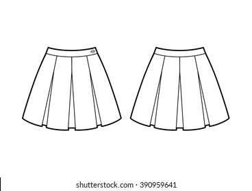 Cheerleader Skirt, Clothing Templates, Teacher Classroom Decorations, Flat Drawings, Futuristic Fashion, Illustrator Tutorials, Fashion Design Sketches, Technical Drawing, School Fashion