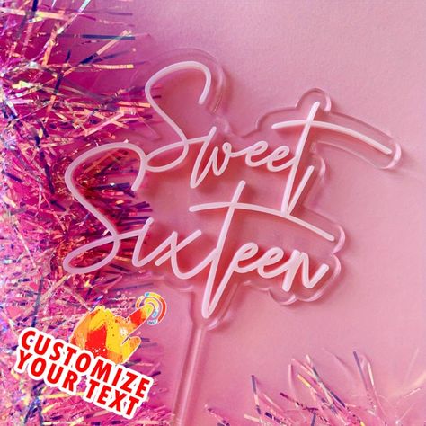 Faster shipping. Better service All Pink Sweet 16 Party, Pink Sweet 16 Decorations Ideas, Pink Disco Cake, Barbie Sweet 16 Party, Photo With Cake, Sweet 16 Pink Theme, Pink Sweet 16 Decorations, Hot Pink Sweet 16, Sweet 16 Party Ideas Themes